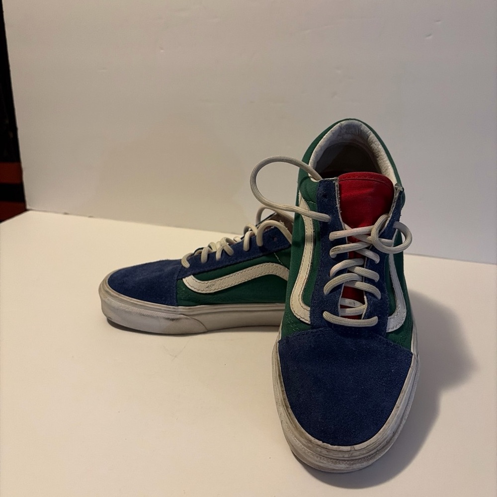 Vans Old School Multicolored Cancas/Suede Lace Up Low Top Shoes Size Women’s 7.5